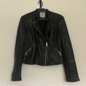 Zara Moto style vegan leather jacket